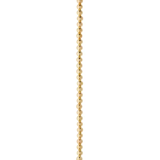 12 Pack: Gold Metal Round Beads, 6mm by Bead Landing™